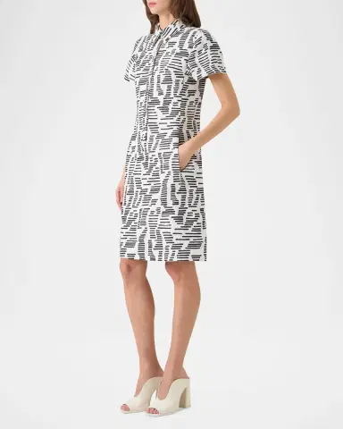 Akris Dance Movements Linen Toile Polo Dress | Thumbnail 4 Akris Dance Movements Linen Toile Polo Dress | Thumbnail 4