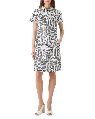 Akris Dance Movements Linen Toile Polo Dress | Thumbnail 1 Akris Dance Movements Linen Toile Polo Dress | Thumbnail 1