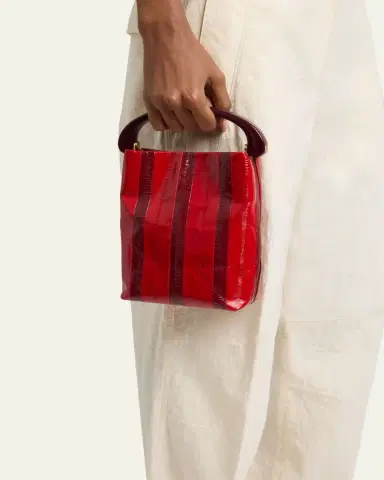 Dries Van Noten Striped Leather Top-Handle Bag | Thumbnail 2 Dries Van Noten Striped Leather Top-Handle Bag | Thumbnail 2