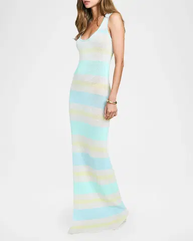 SEROYA Jasmine Striped Knit Maxi Dress | Thumbnail 3 SEROYA Jasmine Striped Knit Maxi Dress | Thumbnail 3