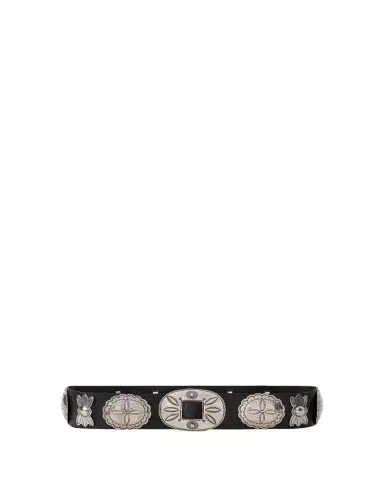 Ralph Lauren Collection Leather Cast Concho Belt | Thumbnail 1