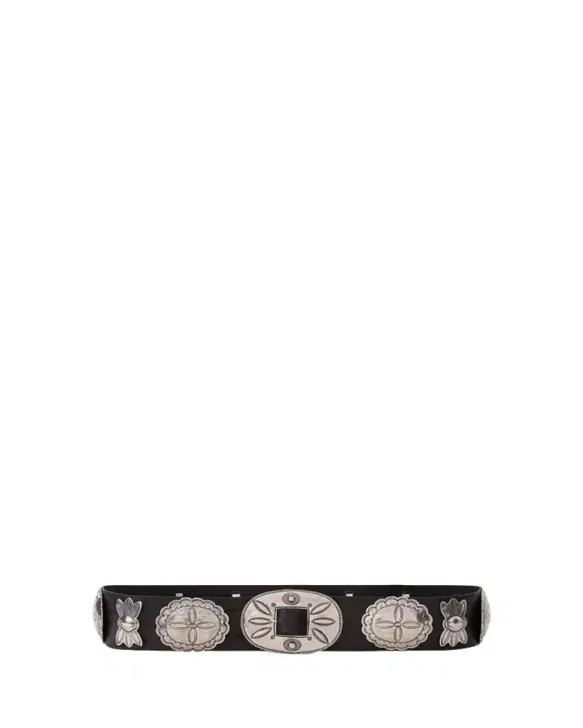 Ralph Lauren Collection Leather Cast Concho Belt