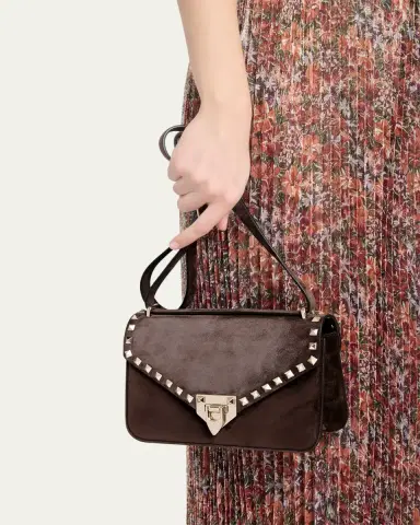 Valentino Garavani Rockstud Suede Shoulder Bag | Thumbnail 2