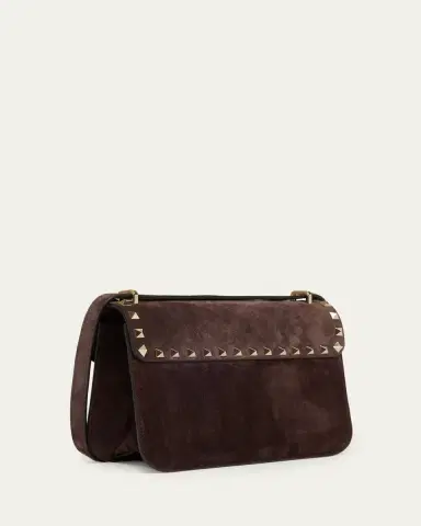 Valentino Garavani Rockstud Suede Shoulder Bag | Thumbnail 3