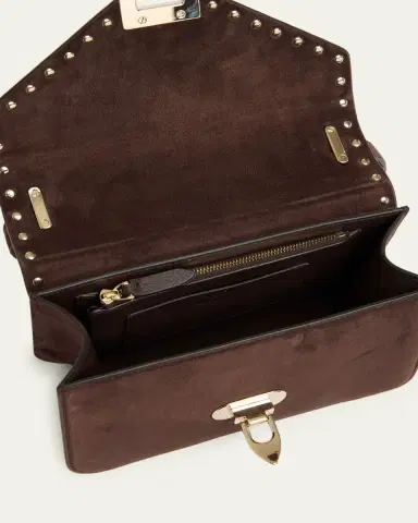 Valentino Garavani Rockstud Suede Shoulder Bag | Thumbnail 4