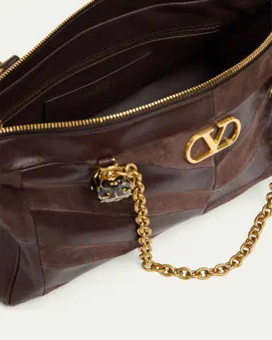 Valentino Garavani Panthea Medium Chevron Leather & Suede Shoulder Bag | Thumbnail 3 Valentino Garavani Panthea Medium Chevron Leather & Suede Shoulder Bag | Thumbnail 3