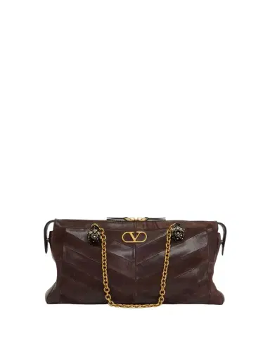 Valentino Garavani Panthea Medium Chevron Leather & Suede Shoulder Bag | Thumbnail 1 Valentino Garavani Panthea Medium Chevron Leather & Suede Shoulder Bag | Thumbnail 1