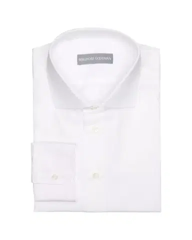 Bergdorf Goodman Men's Cotton Poplin Solid Dress Shirt | Thumbnail 1