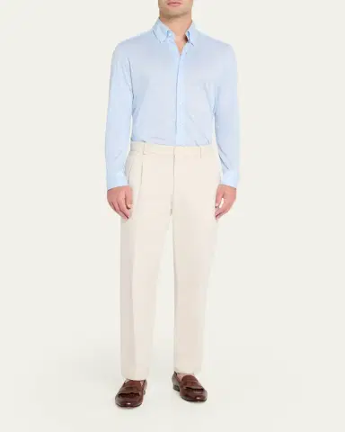 Bergdorf Goodman Men's Cotton Pique Jersey Dress Shirt | Thumbnail 2
