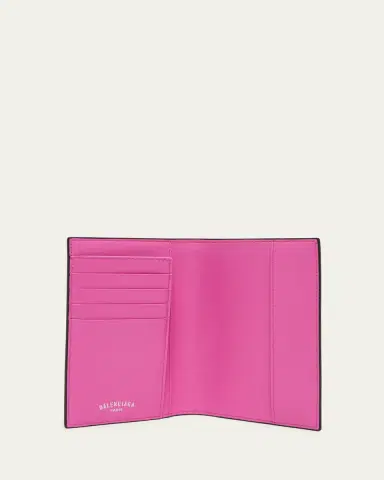 Balenciaga Men's Snob Allover Logo Passport Wallet | Thumbnail 4 Balenciaga Men's Snob Allover Logo Passport Wallet | Thumbnail 4