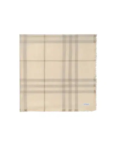 Burberry Wide Reversible Check Wool Silk Scarf | Thumbnail 1