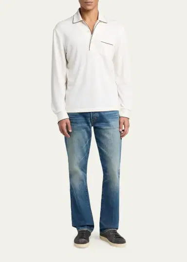 Tom Ford Men's Warwick Suede Low-Top Sneakers | Thumbnail 3 Tom Ford Men's Warwick Suede Low-Top Sneakers | Thumbnail 3