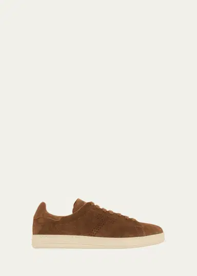 Tom Ford Men's Warwick Suede Low-Top Sneakers | Thumbnail 6 Tom Ford Men's Warwick Suede Low-Top Sneakers | Thumbnail 6