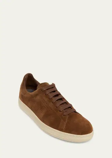 Tom Ford Men's Warwick Suede Low-Top Sneakers | Thumbnail 10 Tom Ford Men's Warwick Suede Low-Top Sneakers | Thumbnail 10