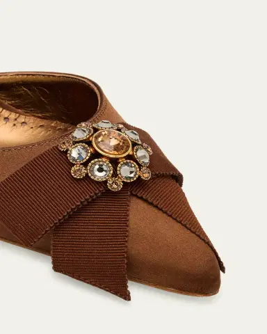 Manolo Blahnik 70mm Apidosa Embellished Satin Bow Pumps | Thumbnail 6