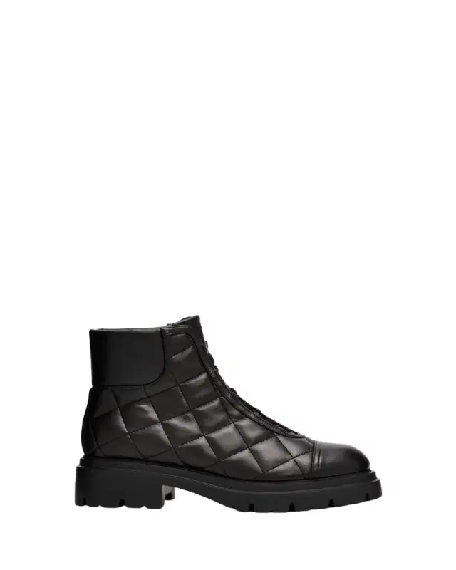 Hudson Quilted Leather Hiker Booties