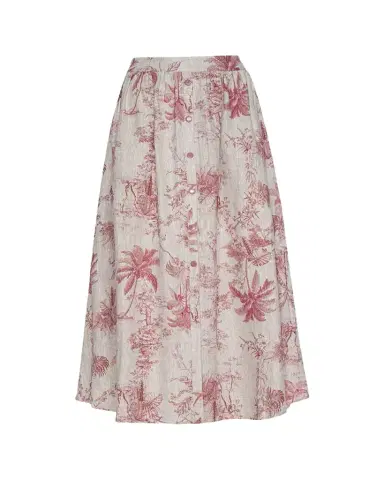 L'Agence Seina Pleated Etoile-Print Linen Midi Skirt | Thumbnail 1 L'Agence Seina Pleated Etoile-Print Linen Midi Skirt | Thumbnail 1