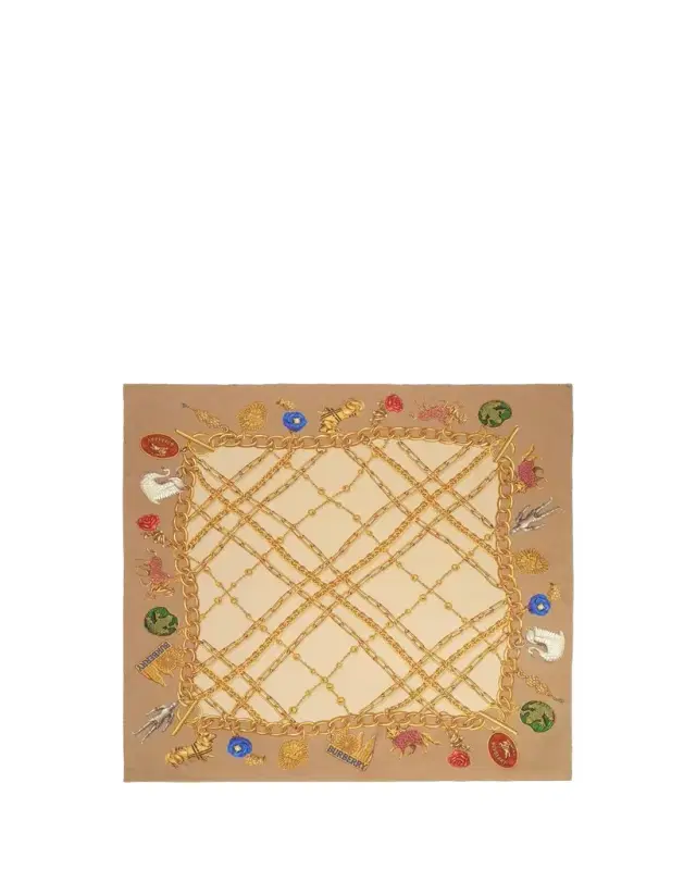 Burberry Check Charm Silk Scarf