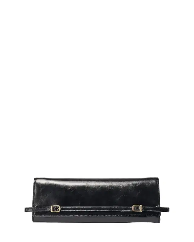 River Leather East-West Moto Clutch Bag