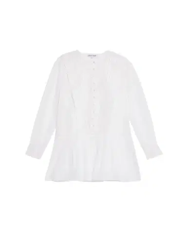 Veronica Beard Marguerite Embroidered Cotton Mini Dress | Thumbnail 1
