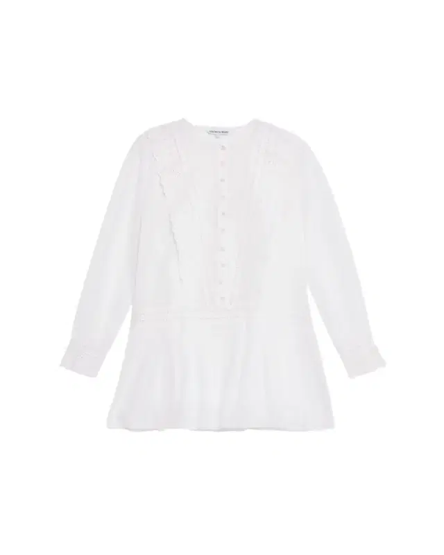Veronica Beard Marguerite Embroidered Cotton Mini Dress
