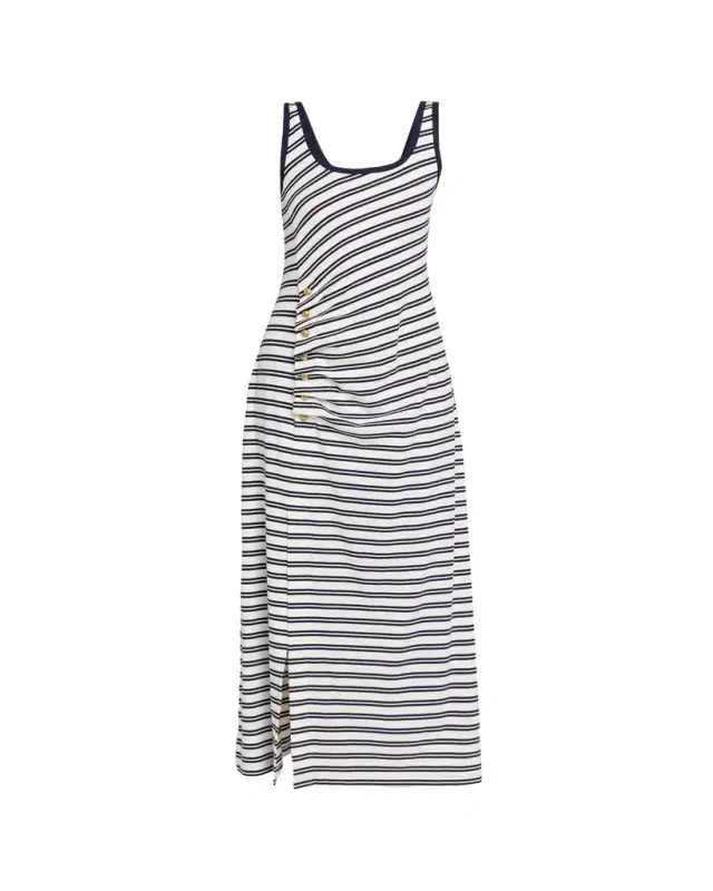 Becker Striped Cotton Jersey Maxi Dress