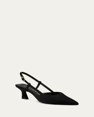 Stuart Weitzman 50mm Vinnie Suede Slingback Pumps | Thumbnail 2 Stuart Weitzman 50mm Vinnie Suede Slingback Pumps | Thumbnail 2