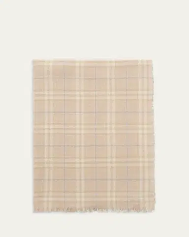 Burberry Sequined Check Wool Silk-Blend Scarf | Thumbnail 2