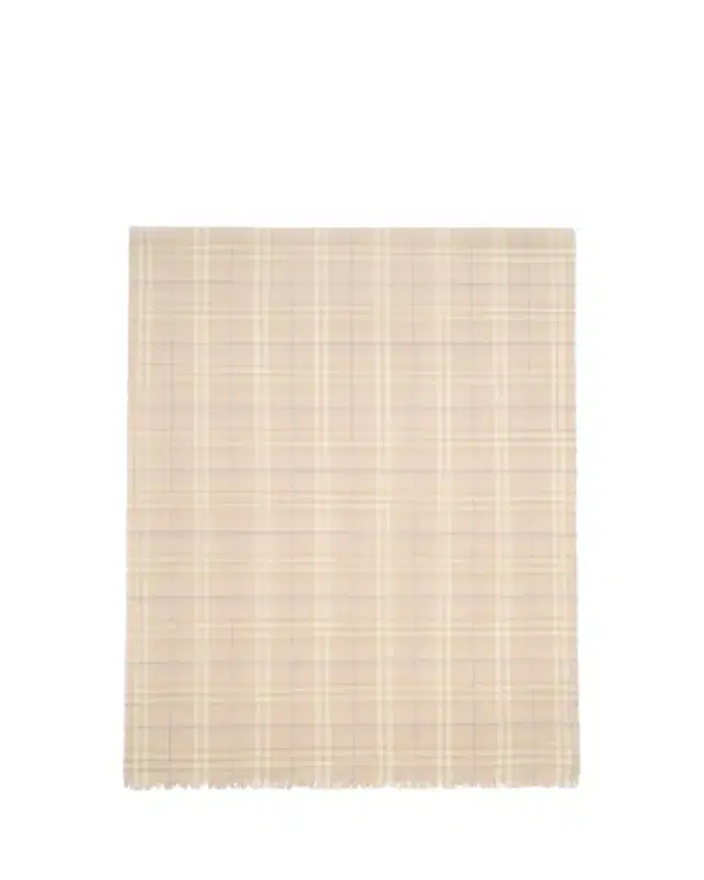 Burberry Sequined Check Wool Silk-Blend Scarf