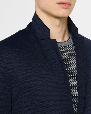 Emporio Armani Men's Rice Stitch Single-Breasted Sport Coat | Thumbnail 6 Emporio Armani Men's Rice Stitch Single-Breasted Sport Coat | Thumbnail 6