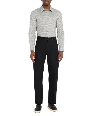 Emporio Armani Men's Cotton Circle-Print Sport Shirt | Thumbnail 1