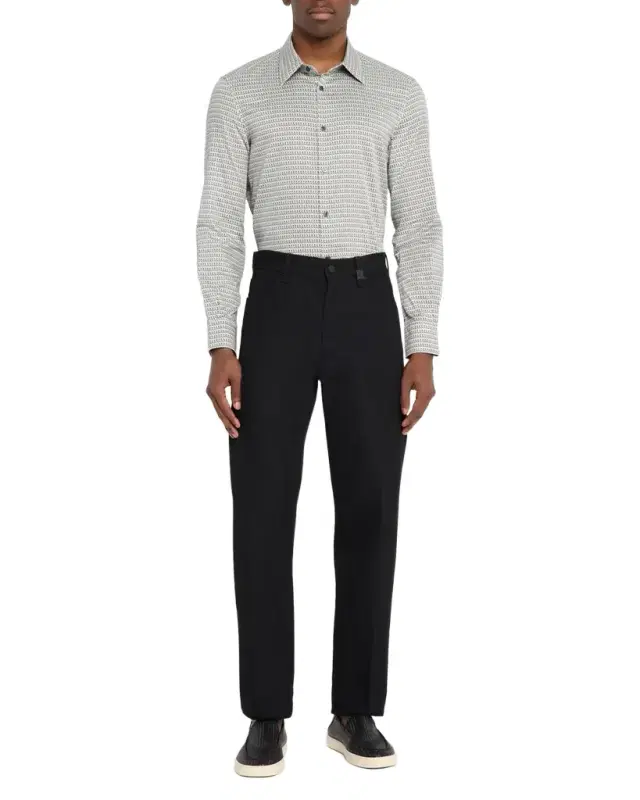Men 's Cotton Circle-Print Sport Shirt