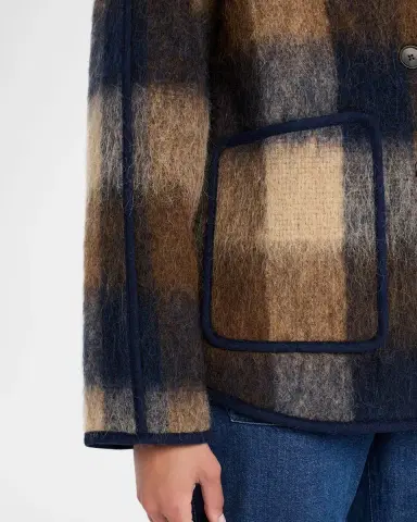 TANYA TAYLOR Janet Plaid Barn Jacket | Thumbnail 4 TANYA TAYLOR Janet Plaid Barn Jacket | Thumbnail 4