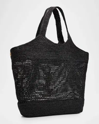 Saint Laurent Icare Medium Crochet Raffia Tote Bag | Thumbnail 2
