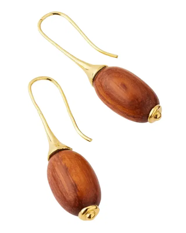 Wooden Drop Earrings