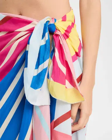 Solid and Striped Silk-Blend Striped Pareo Coverup | Thumbnail 4