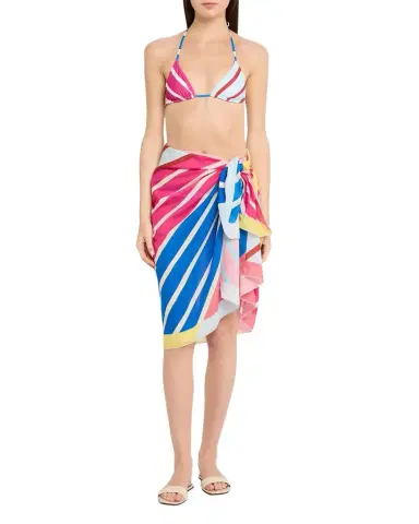 Solid and Striped Silk-Blend Striped Pareo Coverup | Thumbnail 1