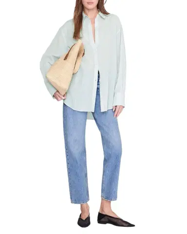 Anine Bing Plaza Oversized Button-Front Shirt | Thumbnail 1