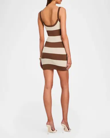 SEROYA Nolita Striped Knit Mini Dress | Thumbnail 2 SEROYA Nolita Striped Knit Mini Dress | Thumbnail 2