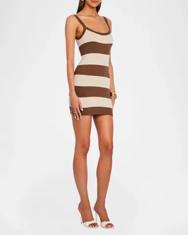 SEROYA Nolita Striped Knit Mini Dress | Thumbnail 3 SEROYA Nolita Striped Knit Mini Dress | Thumbnail 3