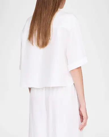 Anine Bing Edith Short-Sleeve Shirt | Thumbnail 2