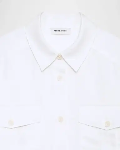 Anine Bing Edith Short-Sleeve Shirt | Thumbnail 3
