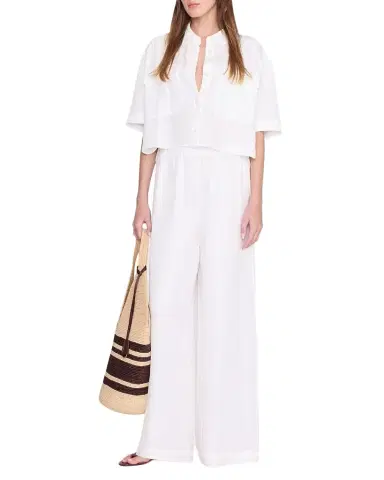 Anine Bing Edith Short-Sleeve Shirt | Thumbnail 1