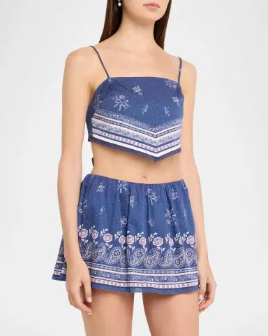 LoveShackFancy Mollie Bandana Print Scarf Top | Thumbnail 3 LoveShackFancy Mollie Bandana Print Scarf Top | Thumbnail 3