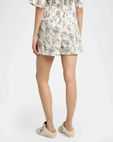 Golden Goose Journey Floral Cotton Voile Shorts | Thumbnail 2