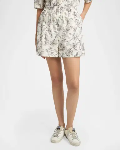 Golden Goose Journey Floral Cotton Voile Shorts | Thumbnail 3