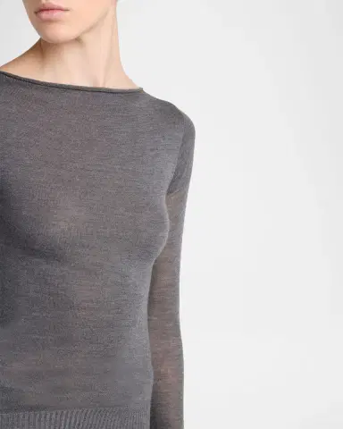 Giorgio Armani Cashmere Semi-Sheer Sweater | Thumbnail 4