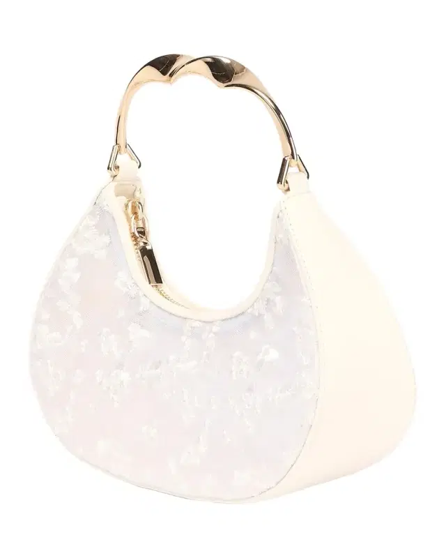 SIMKHAI Nixi Floral-Embroidered Mesh Top-Handle Bag