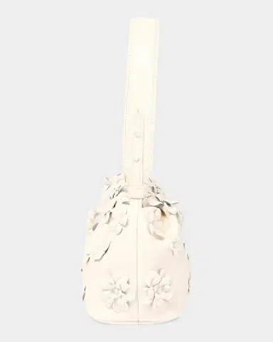 SIMKHAI Harlow Floral Applique Leather Shoulder Bag | Thumbnail 2
