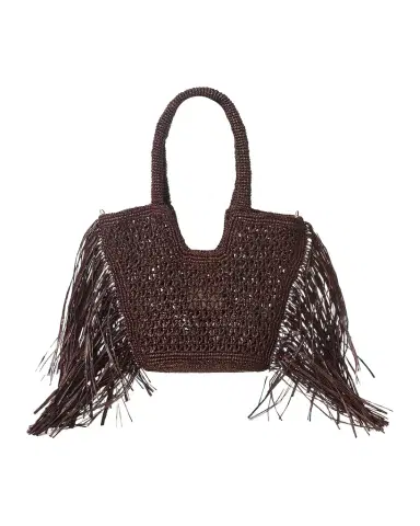 BTB Los Angeles Hunter Mini Fringed Raffia Tote Bag | Thumbnail 1 BTB Los Angeles Hunter Mini Fringed Raffia Tote Bag | Thumbnail 1